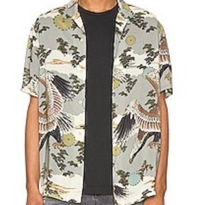 Allsaints Descent short sleeve eagle print shirt NWT!